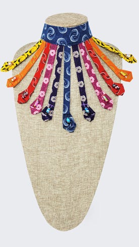 Fringe choker style necklaces